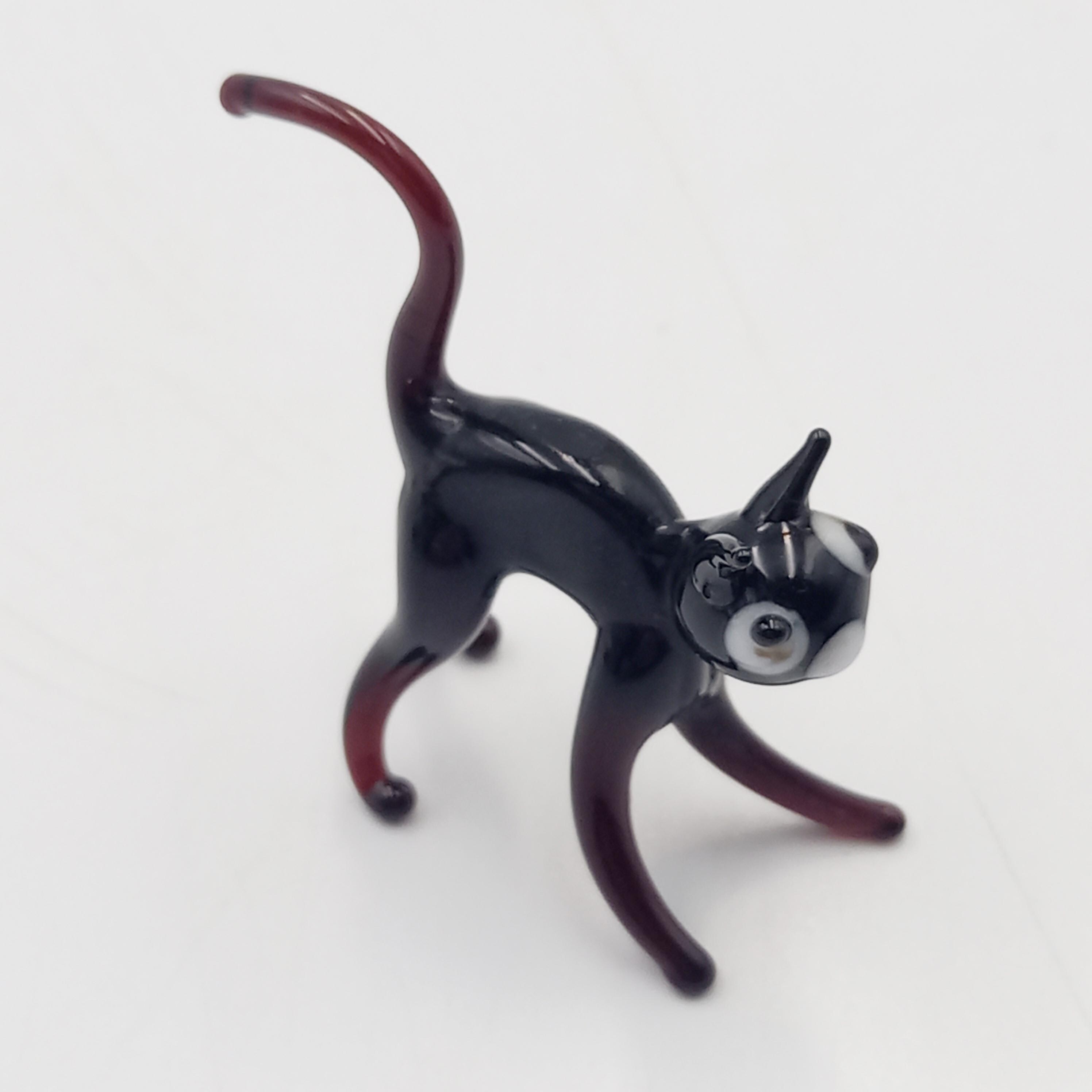 * vintage glass figure ୨୧ * ガラスの リスさん Vintage Glass Animals - Sold Individually. Crow, Pig, Monkey