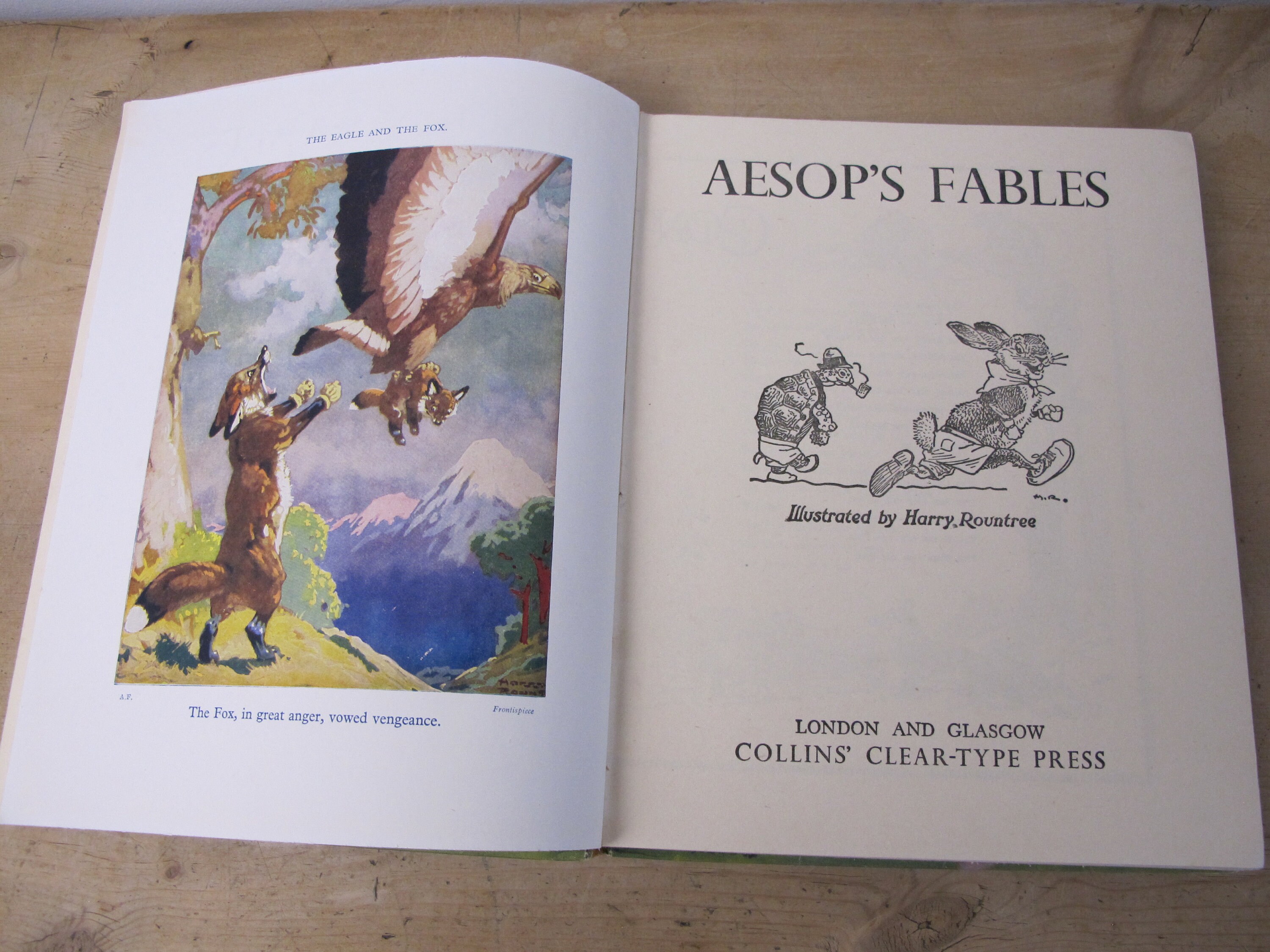 Vintage Aesop's Fables Book Illustrated by Harry Rountree - Etsy