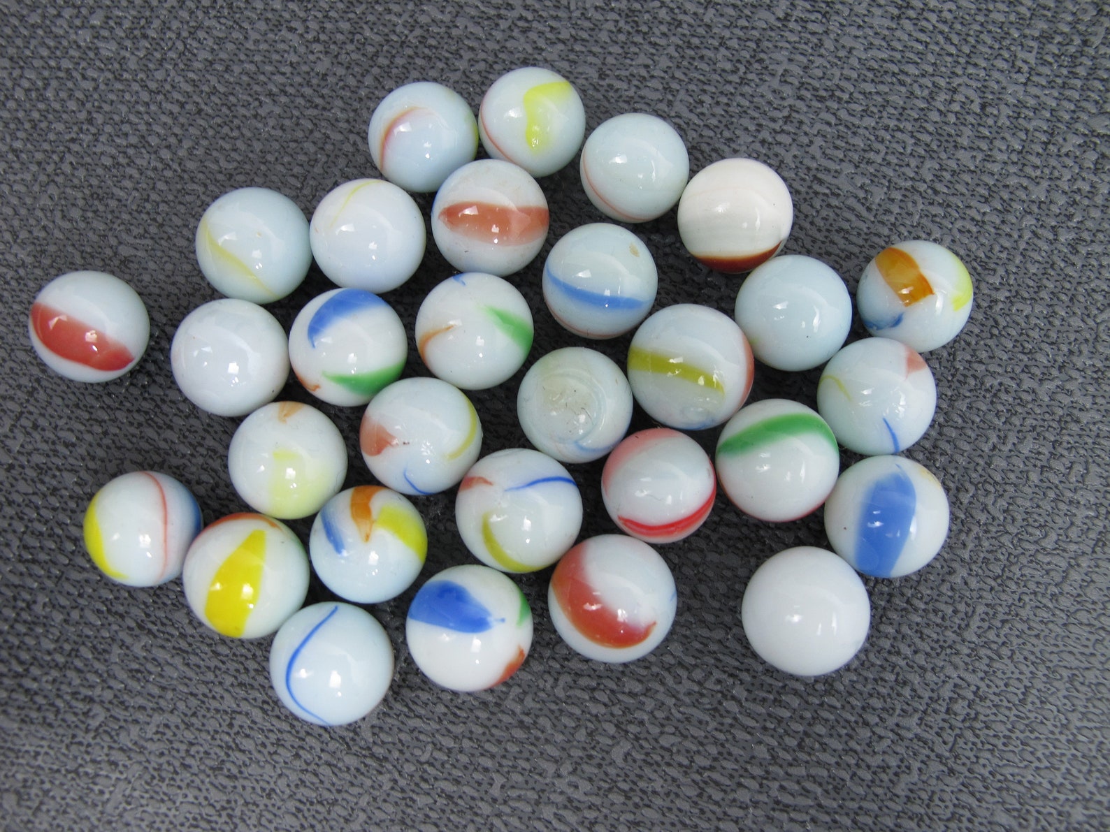 Vintage Collection of 30 Glass Marbles. Lovely Opaque White Etsy