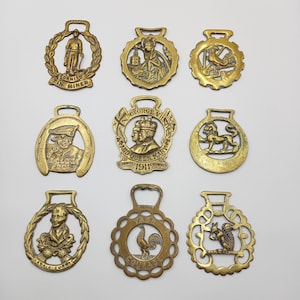 Vintage Pferde Medaillons aus Messing: Retro Home Decor