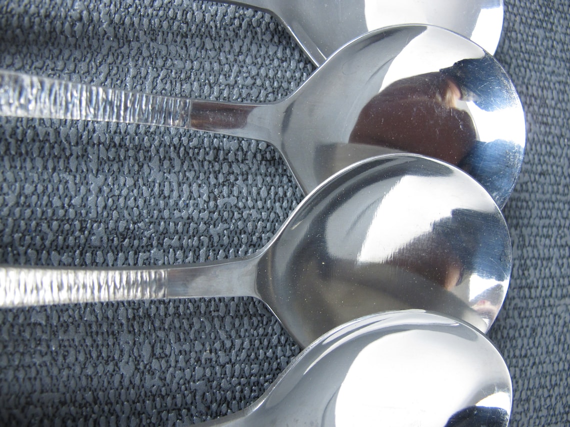 Vintage Viners Studio soup spoons. Set of four spoons lovely Etsy