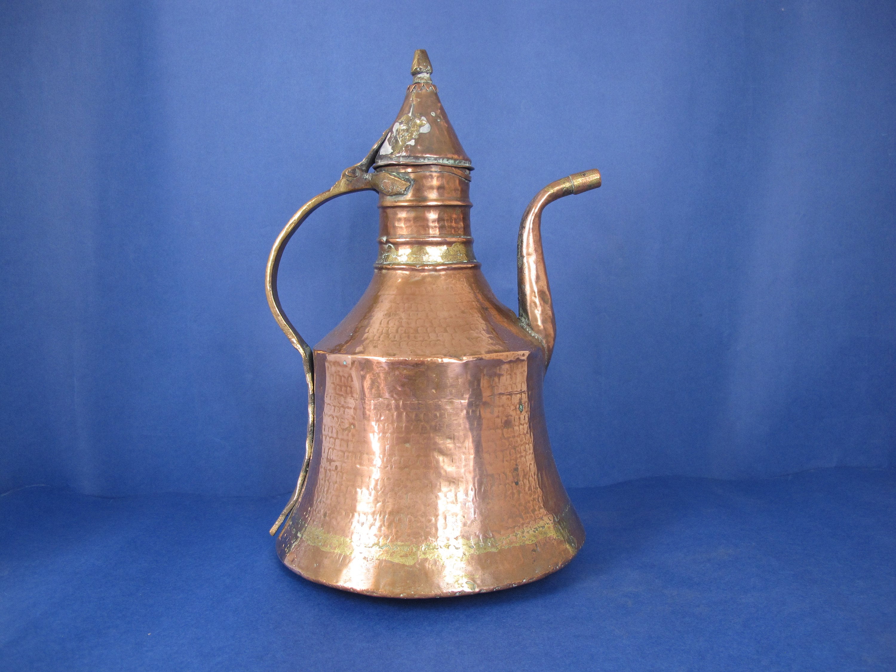 Antique Copper and Brass Coffee Pot. Arabic/turkish/north African