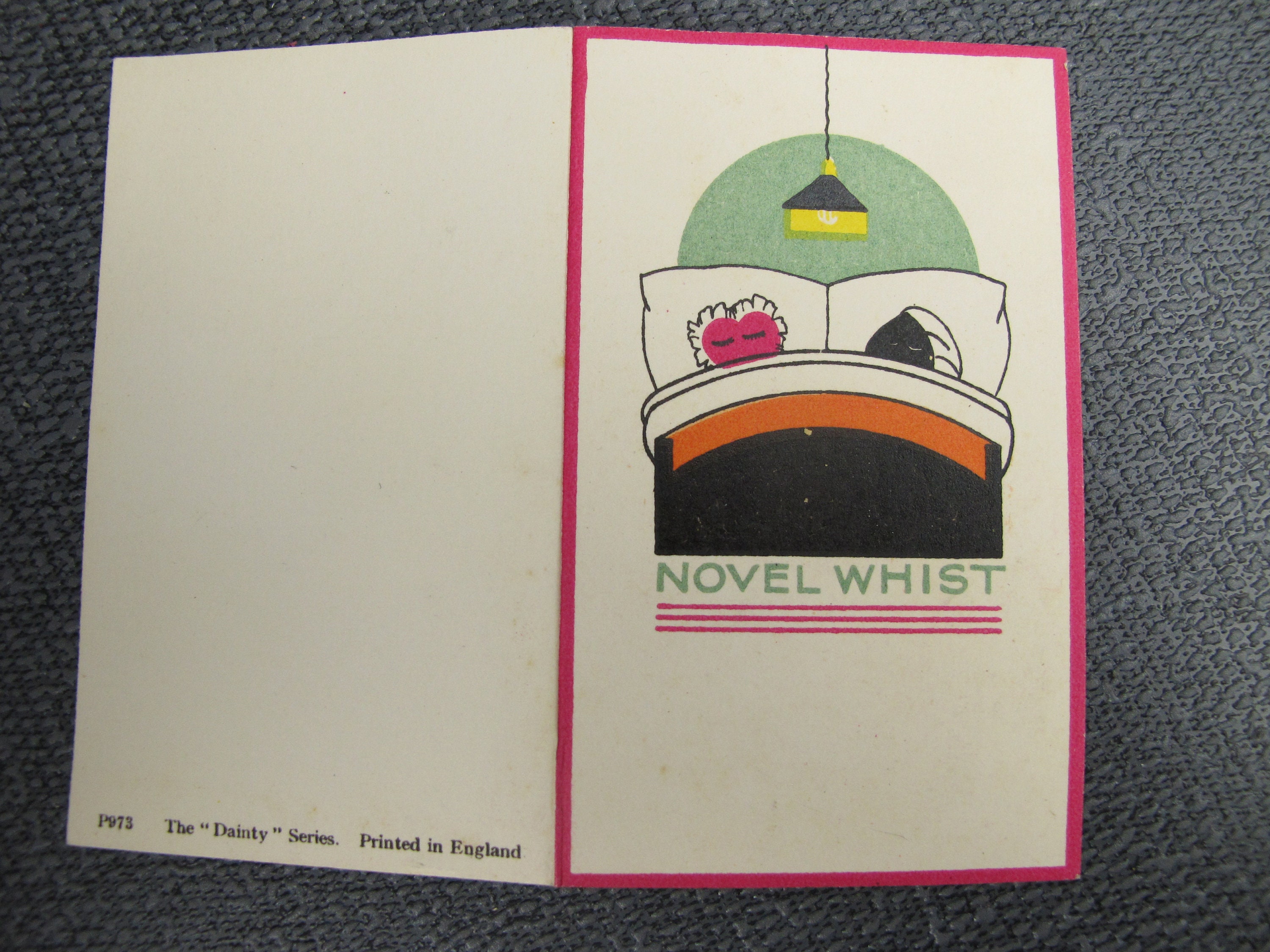 Set of Vintage 'novel Whist' Score Cards. 12 Cards in Total