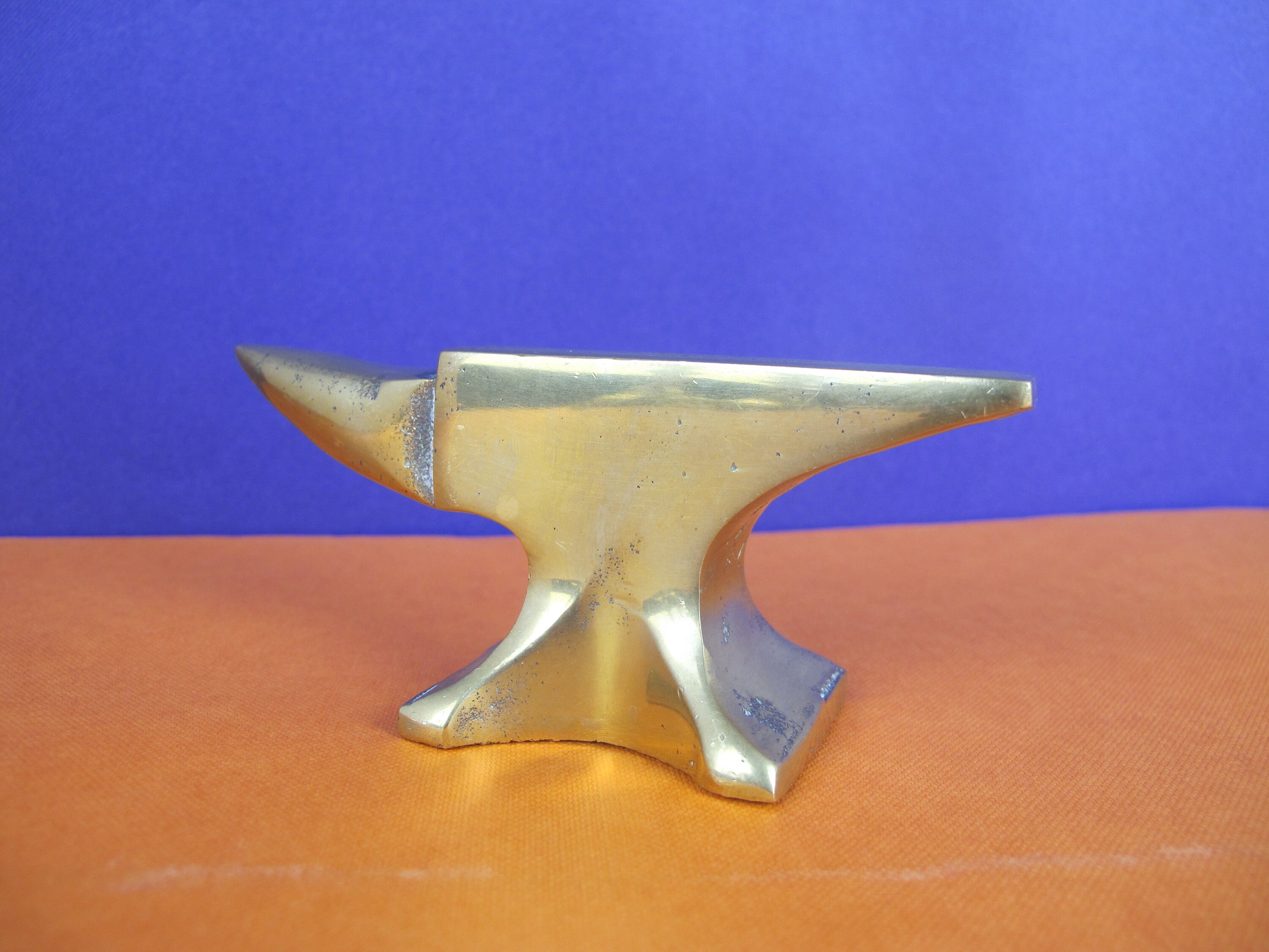 Vintage brass anvil. Brass paperweight. Brass desk decor. Etsy