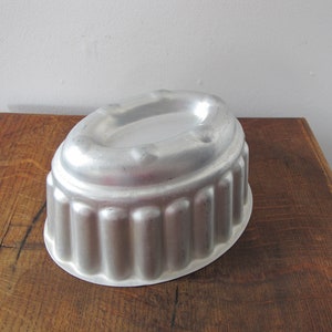 Vintage jelly mould - oval shape - aluminium jelly or blancmange mould.