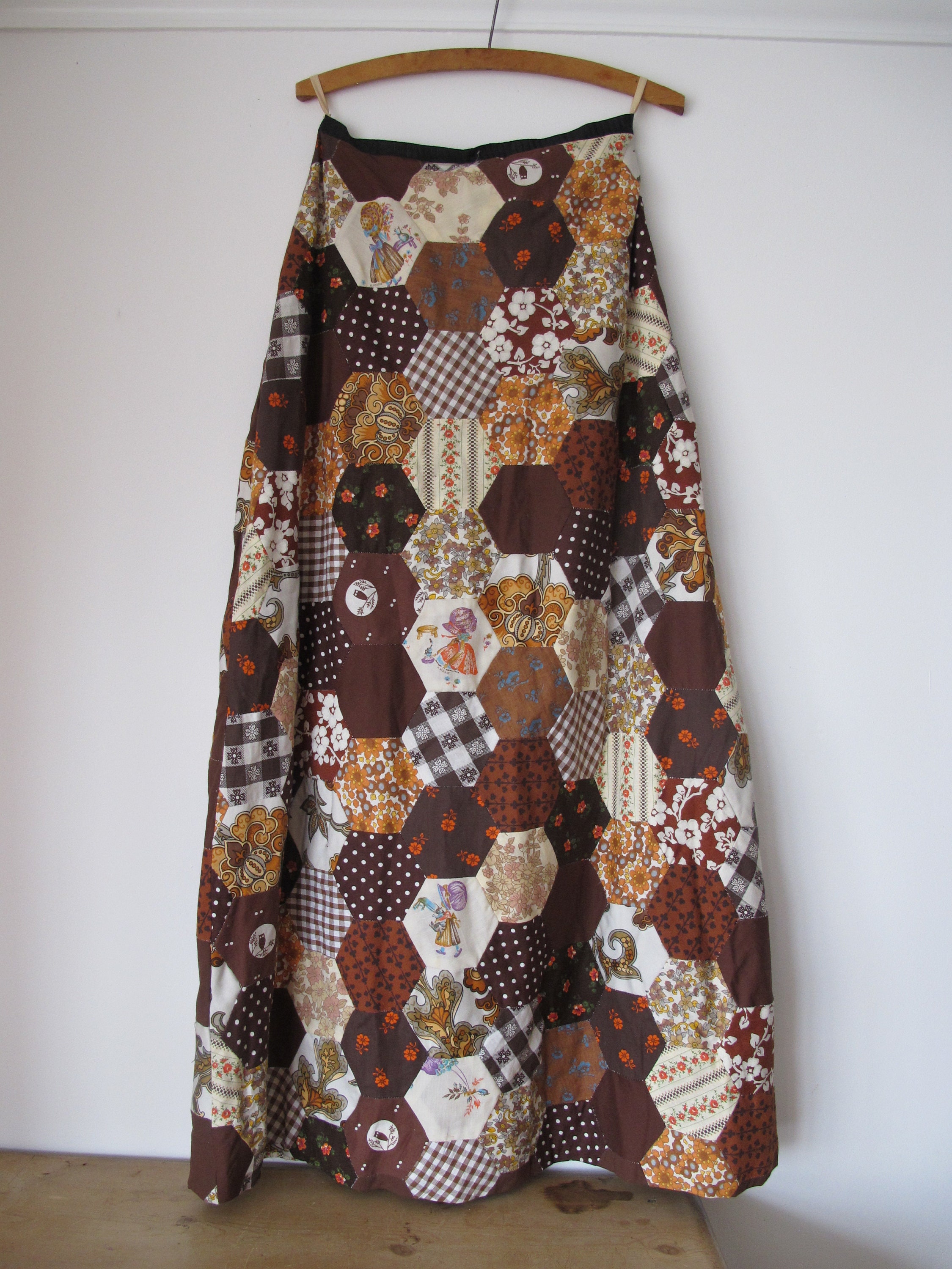 Long Patchwork Skirt - Etsy