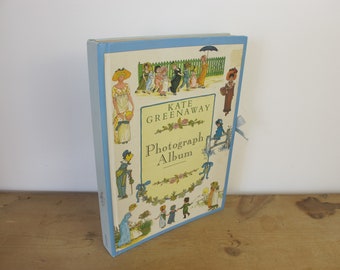 Vintage Kate Greenaway photo album. Kitsch retro photograph album 1996