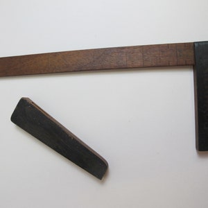 Vintage Home Made Wooden Ruler. Pincer Ruler Belonged to 'K Richards ...