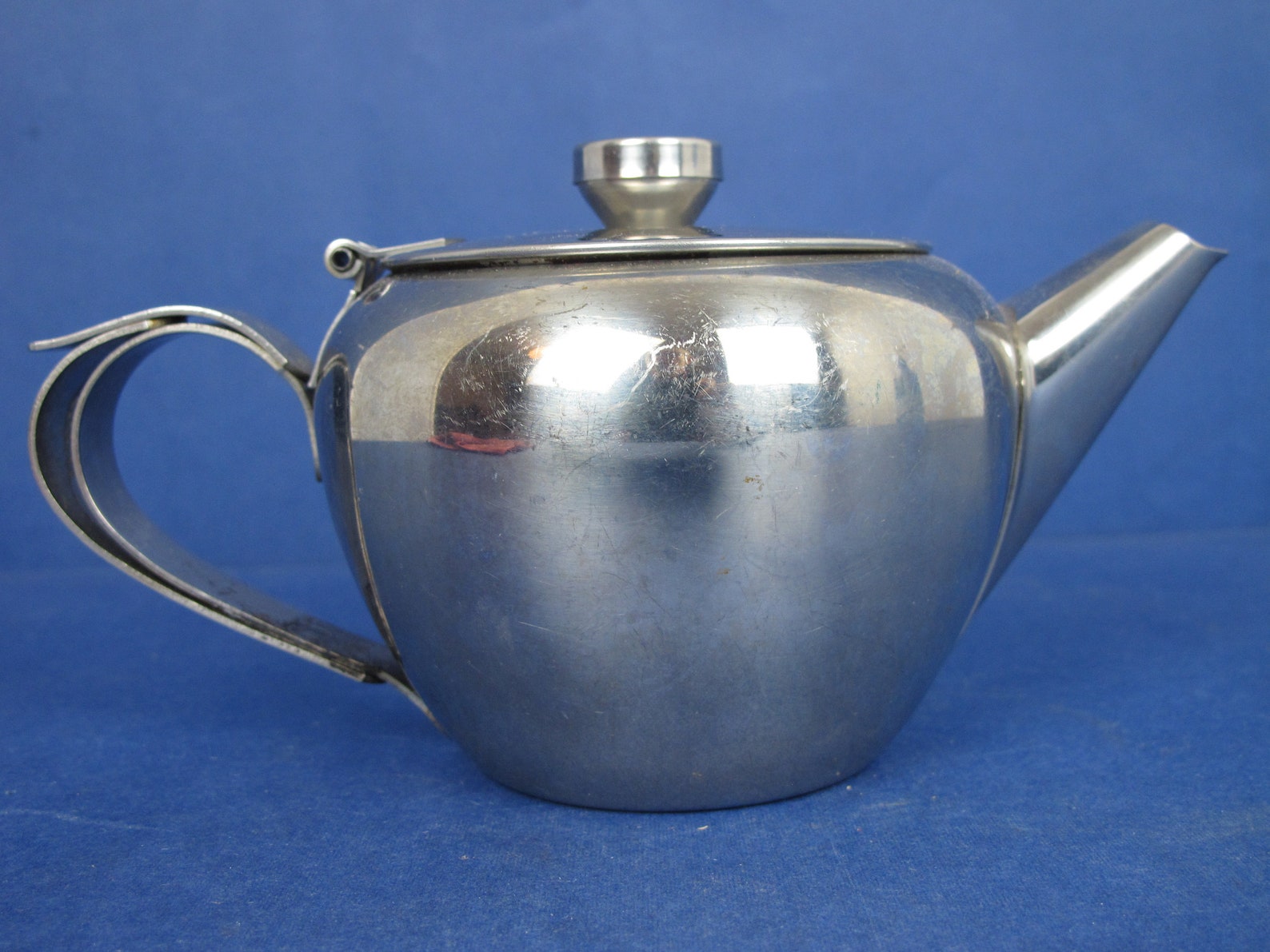 Vintage Small Stainless Steel Tea Pot. Mid Century Modern Etsy
