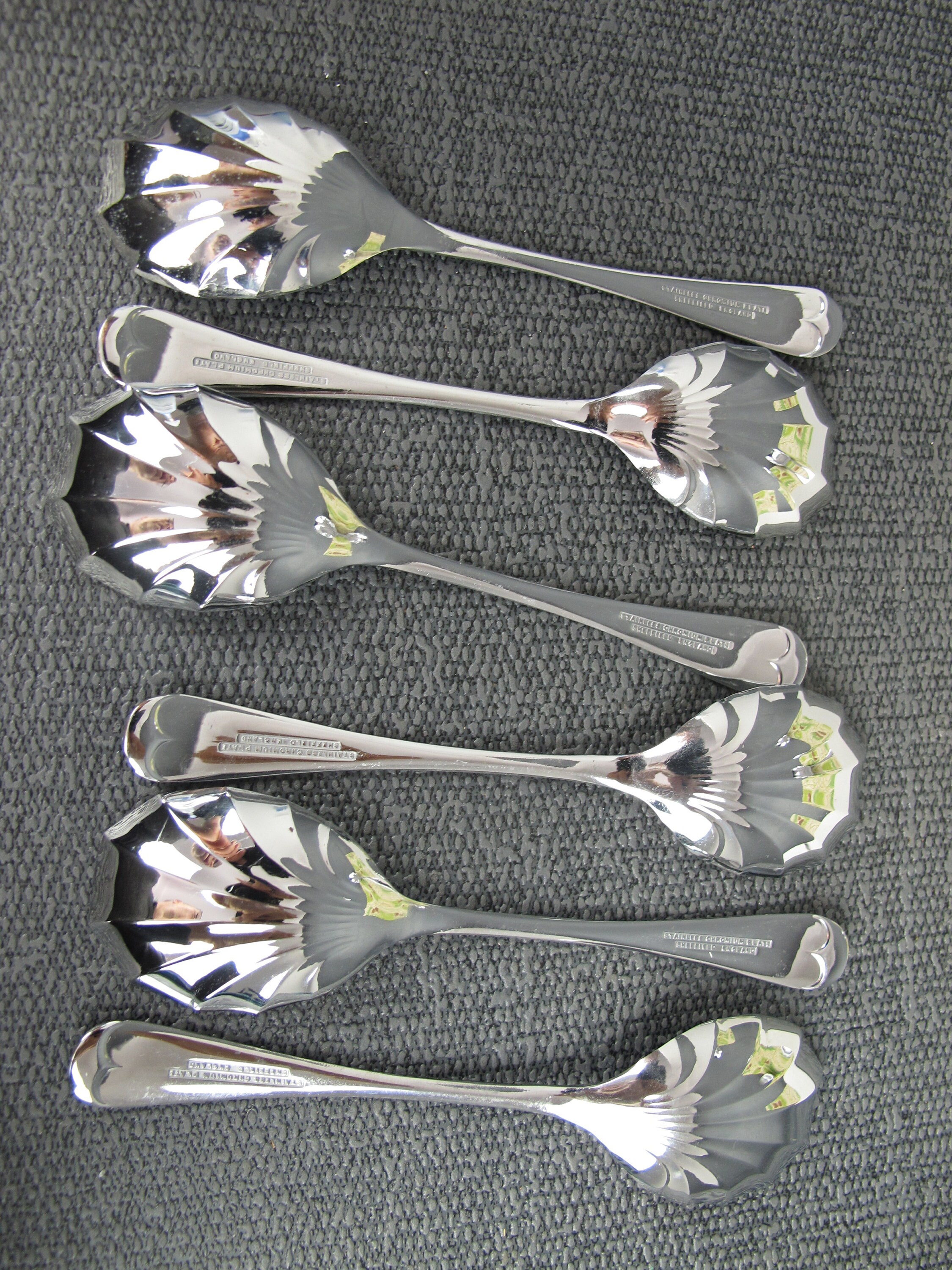 Vintage boxed set of dessert spoons. Stainless chromium plate Etsy