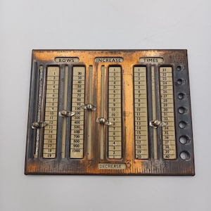 Vintage M.P. Handy Guide: 1930s British Knitting Crochet Stitch Counter, Needle Gauge