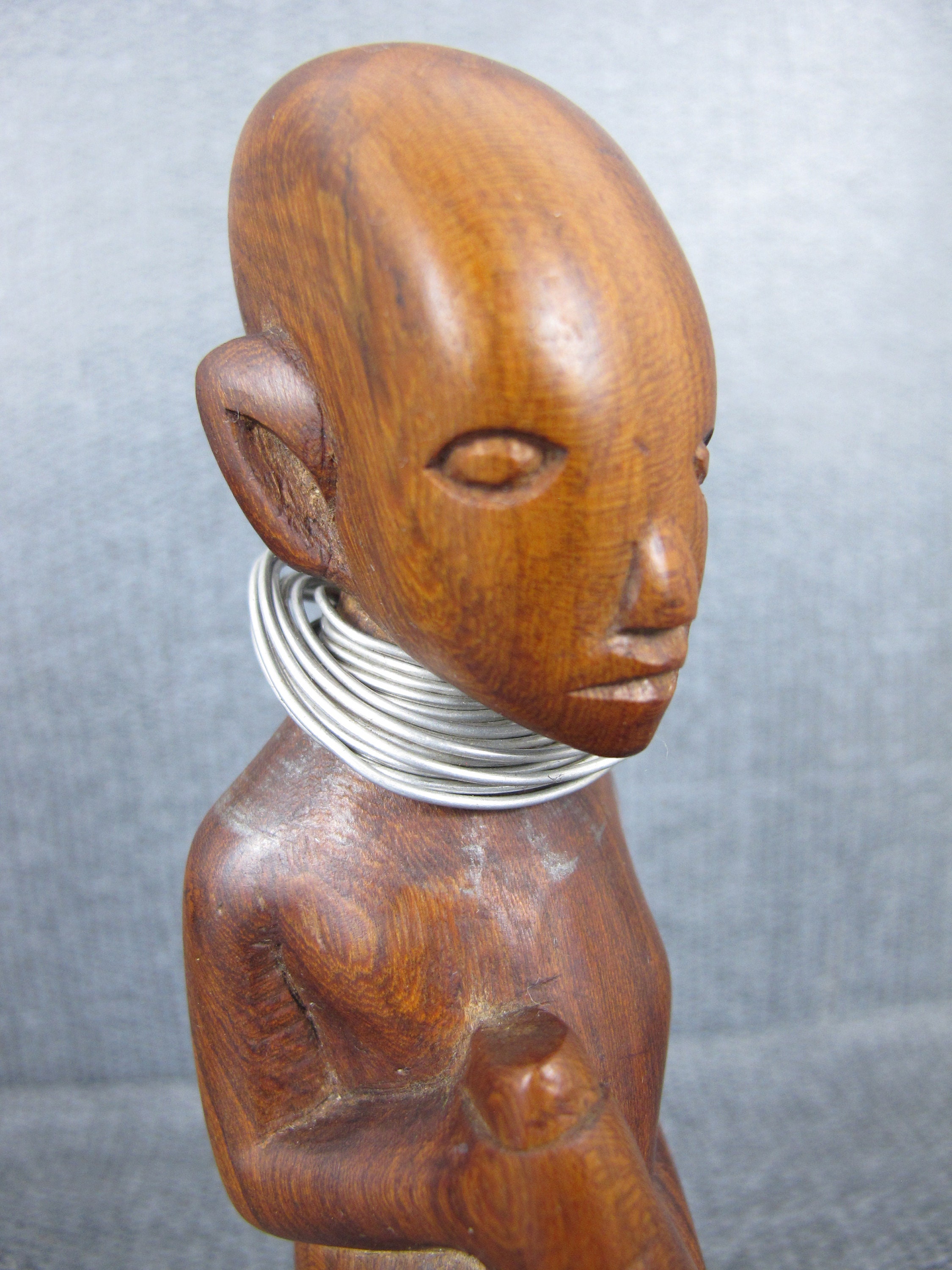 Vintage African carved wooden figure. African hardwood. Tribal Etsy