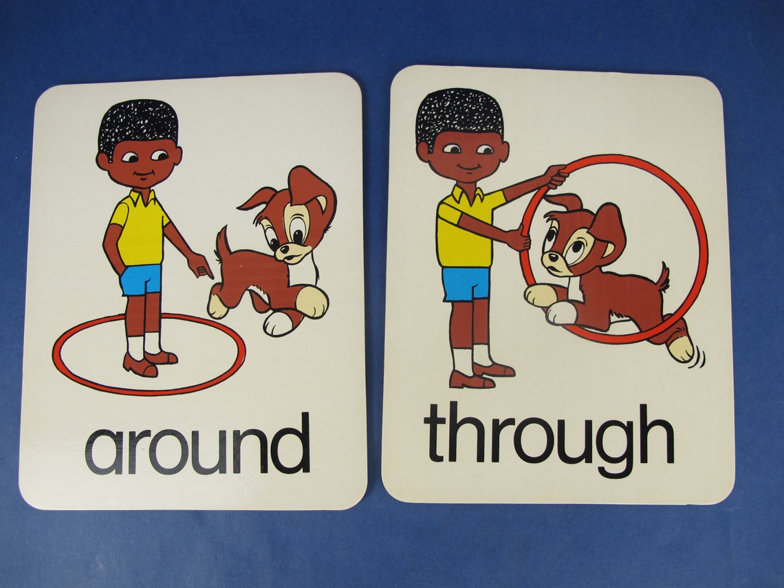Vintage Educational Flash Cards. Choose Your Pair of Flash Cards ...