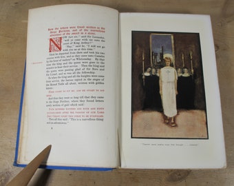 Die edle Geschichte der Sangreal von Sir Thomas Malory. Vintage Buch mit hartem Rücken. Illustriert von Helen Urquhart. Schöne Farbtafeln. 1923