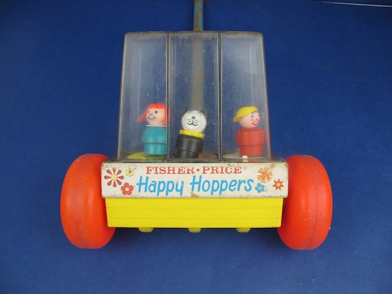 Vintage Fisher Price Happy Hoppers. Push Along. Made in the USA. 1960s. -   Canada