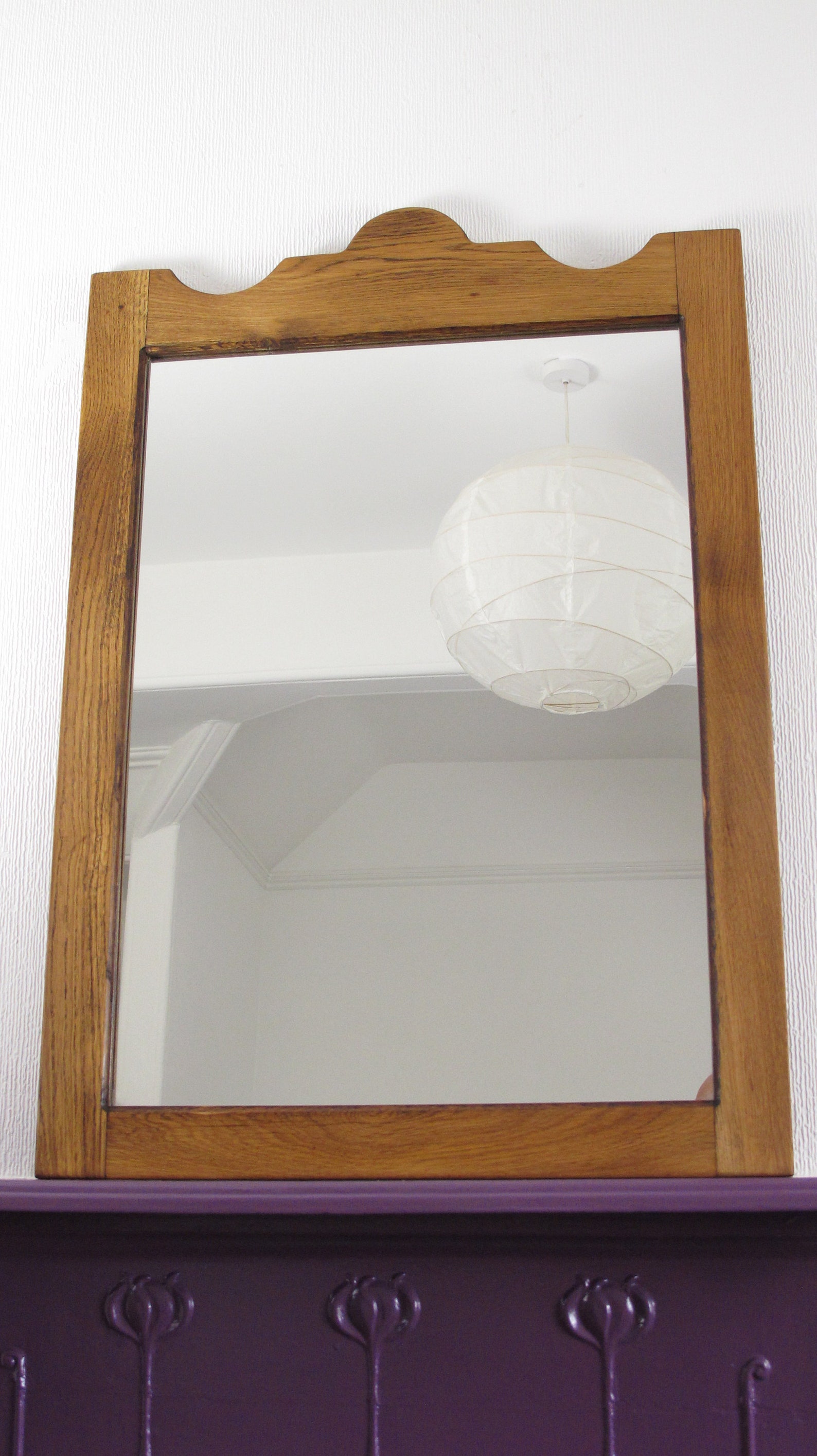 Large rectangular oakframed mirror ready to hang. Etsy