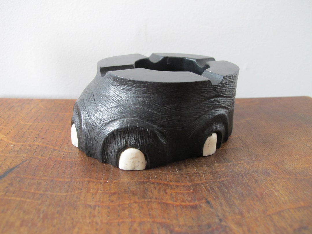 Vintage Wooden Elephant Foot Ashtray. Fabuulous Shape Etsy