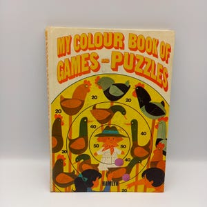 My Colour Book of Games and Puzzles - beautifully illustrated by Richard Hook - with verses by Marcia Armitage, 1974