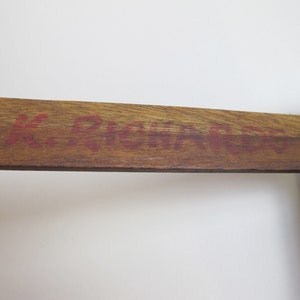 Vintage Home Made Wooden Ruler. Pincer Ruler Belonged to 'K Richards ...