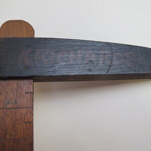 Vintage Home Made Wooden Ruler. Pincer Ruler Belonged to 'K Richards ...