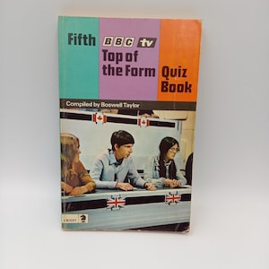 Femte BBC TV Top of the Form Quiz-boken - vintage quizfrågor och svar 1974