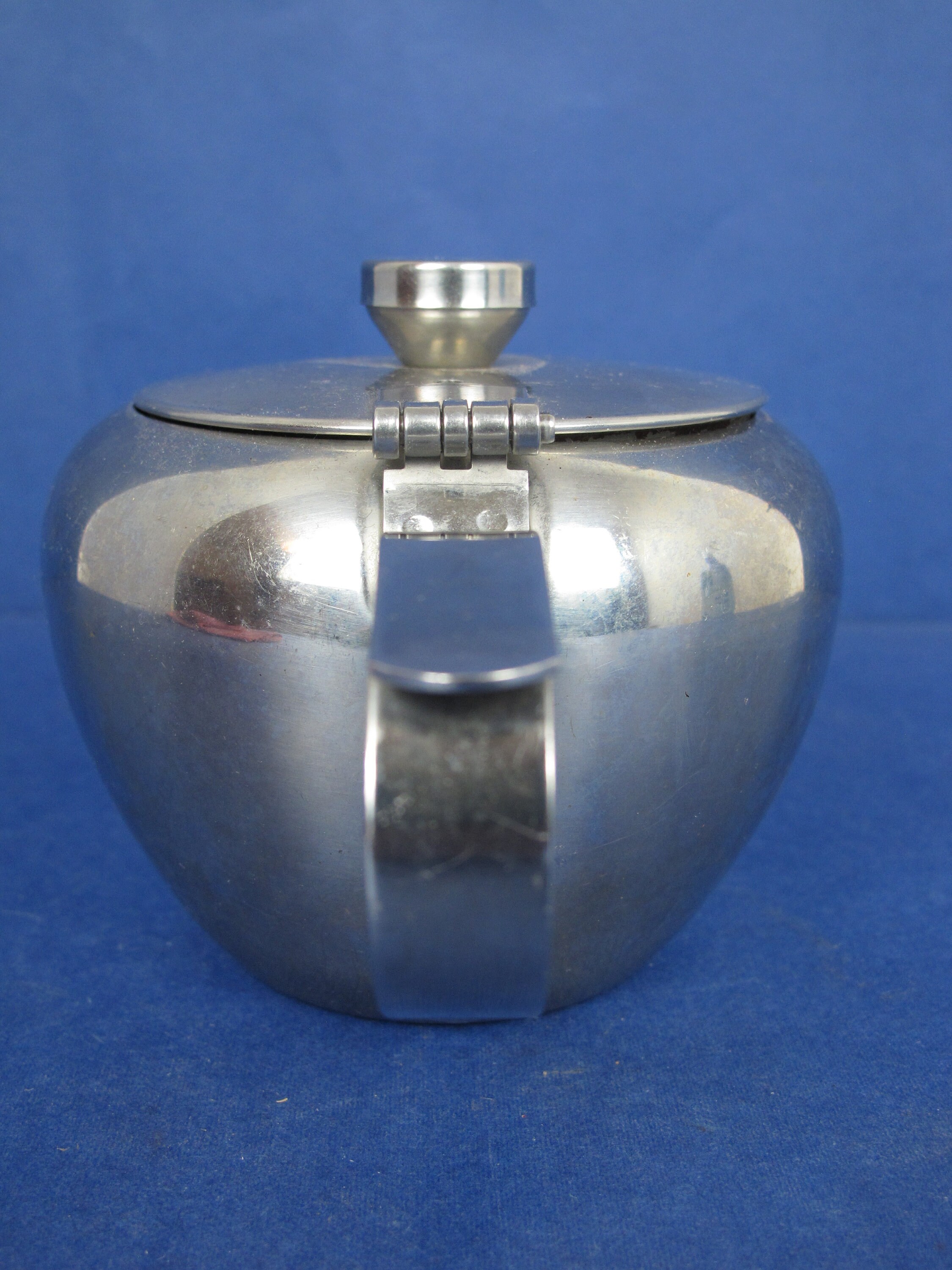 Vintage small stainless steel tea pot. Mid Century modern Etsy