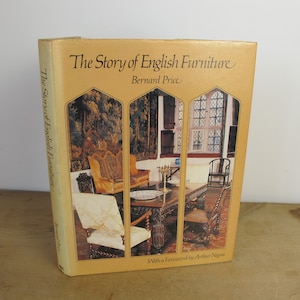 May include: The Story of English Furniture by Bernard Price book cover with a photo of a room with furniture and a tapestry on the wall.