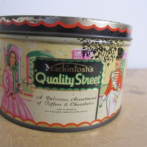 Grande boîte étain ronde vintage violette pour Mackintosh Quality Street | 🛑 Vendu ! | KENKO | RETRO & DESIGN