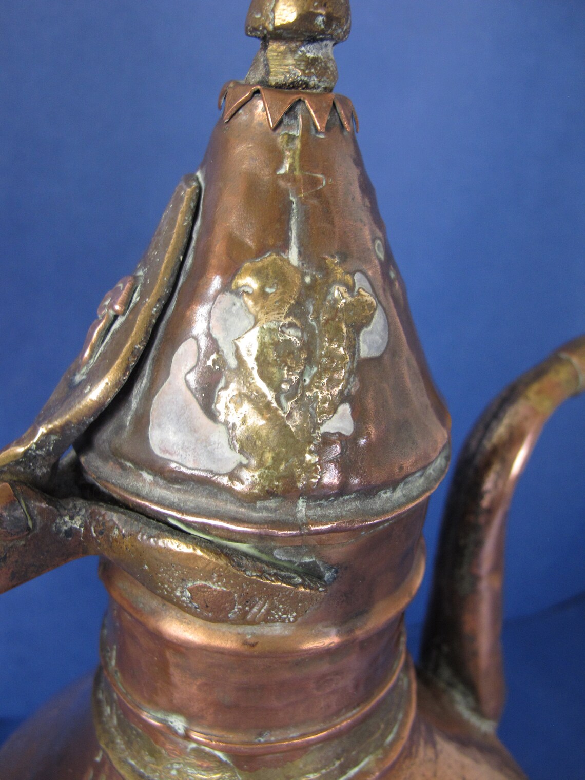 Antique copper and brass coffee pot. Arabic/Turkish/North Etsy