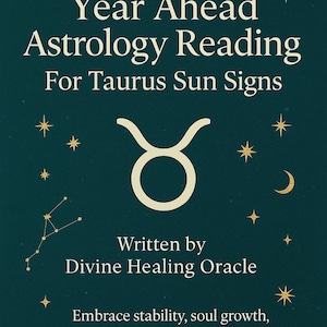 Lectura astrológica del próximo año para Tauro / Horóscopo 2025 imprimible en PDF / Regalo del zodiaco para el signo solar Tauro
