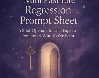 Mini Past Life Regression Prompt Sheet | Past Life Journal Printable | Spiritual Healing Worksheet | Soul Discovery Prompts