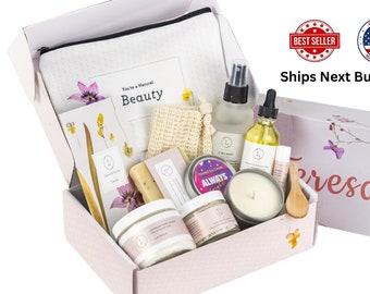 Spa Gift Set, Gift for Her, Spa Kit for Women, Spa Gift Basket, Unique Gift Box, Relaxation Gift, Care Package, Vegan Gift Box, By Lizush