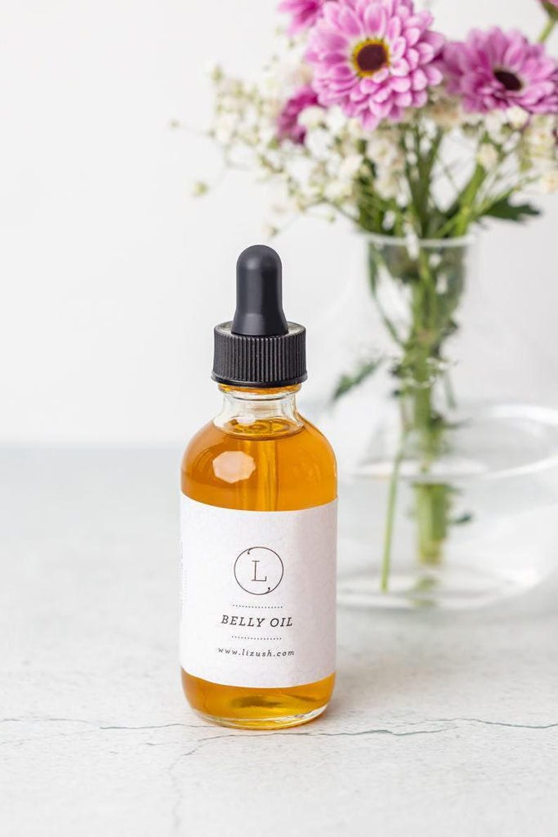 Stocking stuffer Belly Oil, Natural Stretch Marks Oil, Pregnancy Skin Care ,- All natural Belly marks oil by Lizush