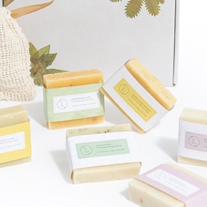 Natural Soaps Gift Set, Teacher Holiday Gift, Mother&#39;s day Gift Set, Co-worker small gift, Natural Soap Set, Bath Set, Gift For Her