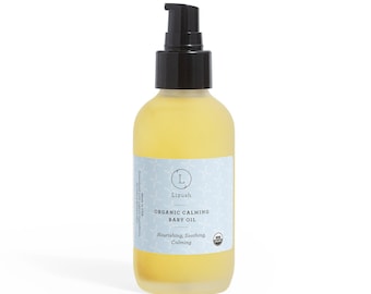 USDA Organic Baby Oil, Lavender Chamomile, Sensitive Skin Massage Oil