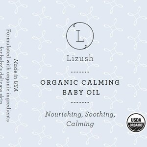 USDA Organic Calming Baby Oil- Nourishing, Soothing, Certified Organic Massage Oil for Babies