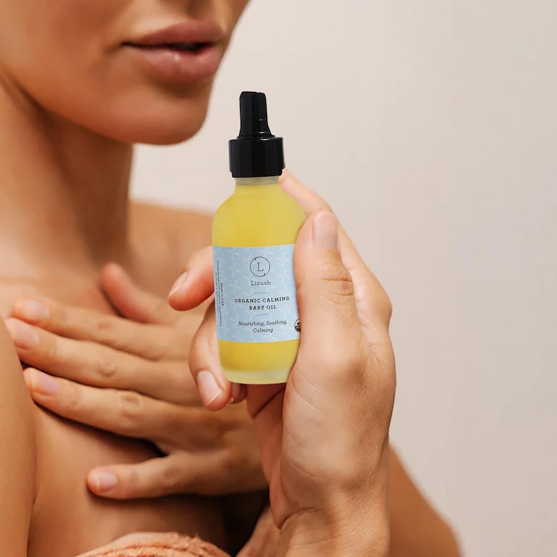 USDA Organic Calming Baby Oil- Nourishing, Soothing, Certified Organic Massage Oil for Babies