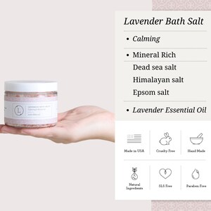 Restore & Relax Lavender Bath Salts Soak - Dead Sea, Himalayan, Epsom - Sore Muscle Relief - Bath Gift Set