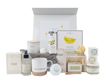 Organic Spa Gift Box, Luxury Wellness Set, Sympathy Gift Basket