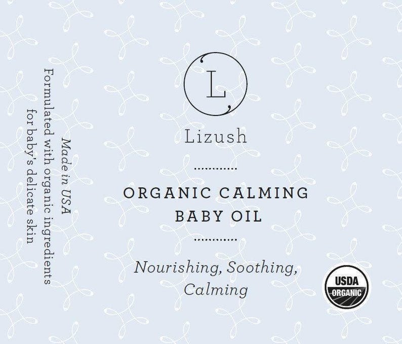 USDA Organic Calming Baby Oil with Lavender & Chamomile, For Sensitive Skin, Organic Massage Oil, All Natural Non-Greasy Oil, Newborn Gift