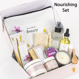 Lavender Spa Gift Set for Women, Birthday Relaxation Care Package, Thank You Gift Basket