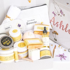 Spa Gift Set, Organic Spa Gift Set, Luxury Spa Kit for Women, Gifts for Her, Relaxation Gift, Spa Gift Basket, Vegan Care Package, By Lizush