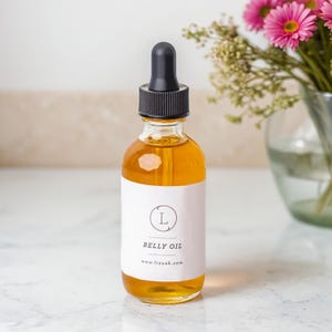 Stocking stuffer Belly Oil, Natural Stretch Marks Oil, Pregnancy Skin Care ,- All natural Belly marks oil by Lizush