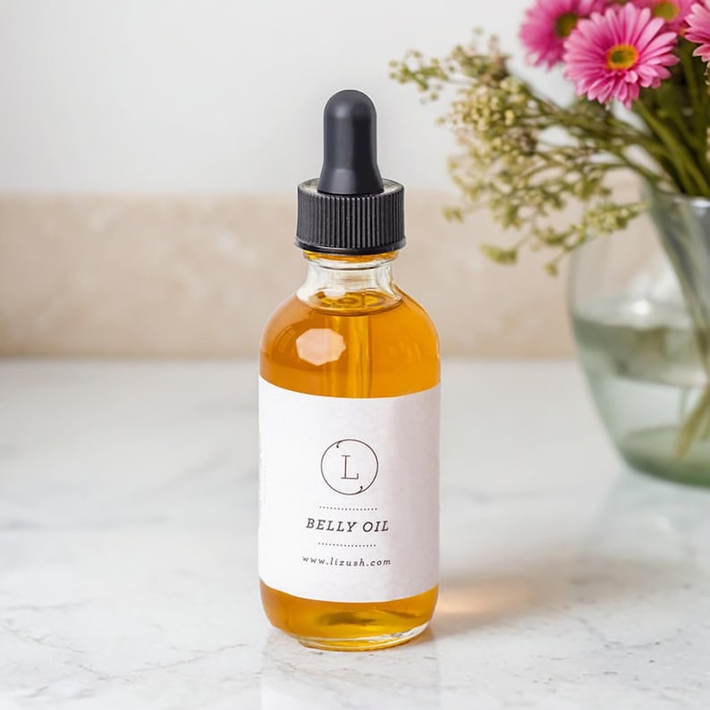 Stocking stuffer Belly Oil, Natural Stretch Marks Oil, Pregnancy Skin Care ,- All natural Belly marks oil by Lizush