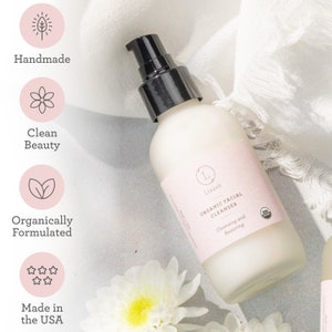 Organic Facial Cleanser teen gift - Sensitive Skin, Vegan-friendly (4 oz) Stocking stuffer