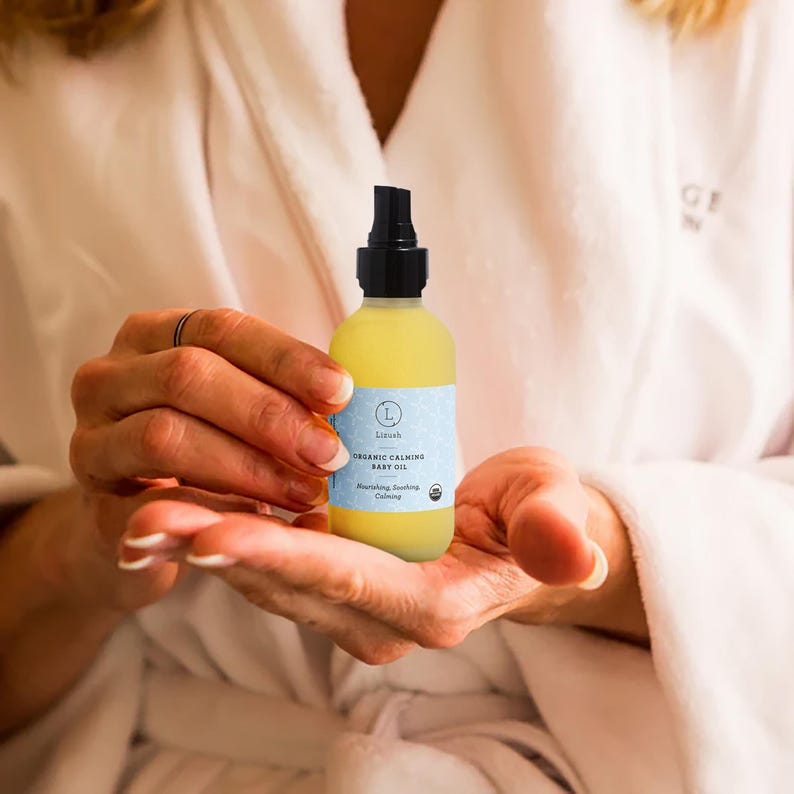 USDA Organic Calming Baby Oil- Nourishing, Soothing, Certified Organic Massage Oil for Babies