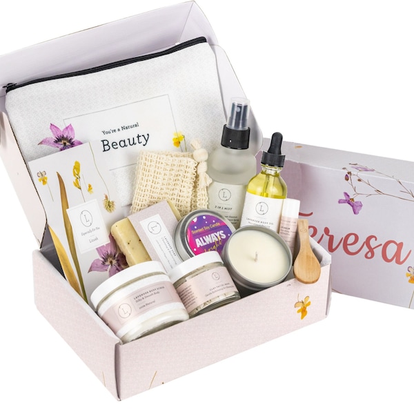 Spa gift set, spa gift set for women, spa gift basket, spa gift box, mothers Day gift, home and bath set, self care essentials, spa care