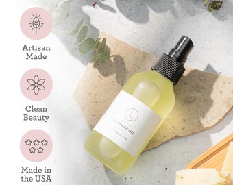 Eucalyptus Aromatherapy Massage Oil for Sensitive Skin, Natural Non-Greasy Oil
