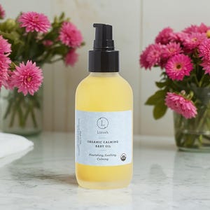 USDA Organic Calming Baby Oil- Nourishing, Soothing, Certified Organic Massage Oil for Babies