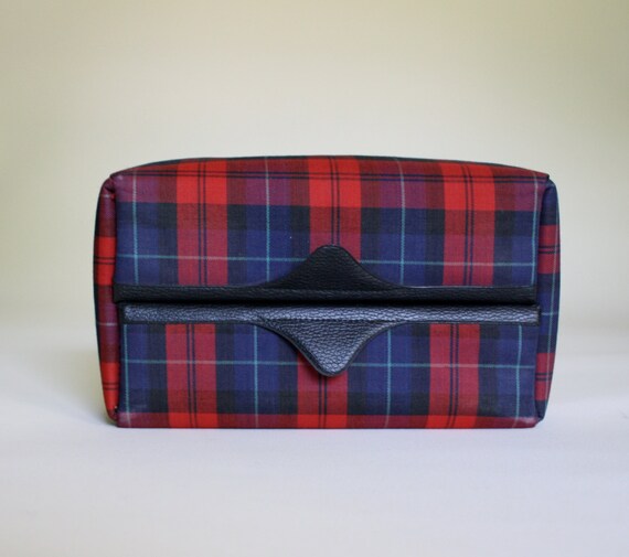 Vintage Plaid Dopp Kit - image 1